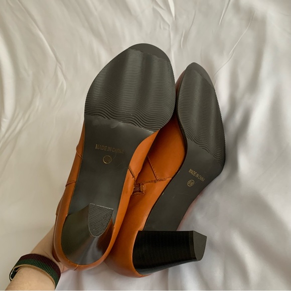 brown ankle boot heels - Picture 5 of 7